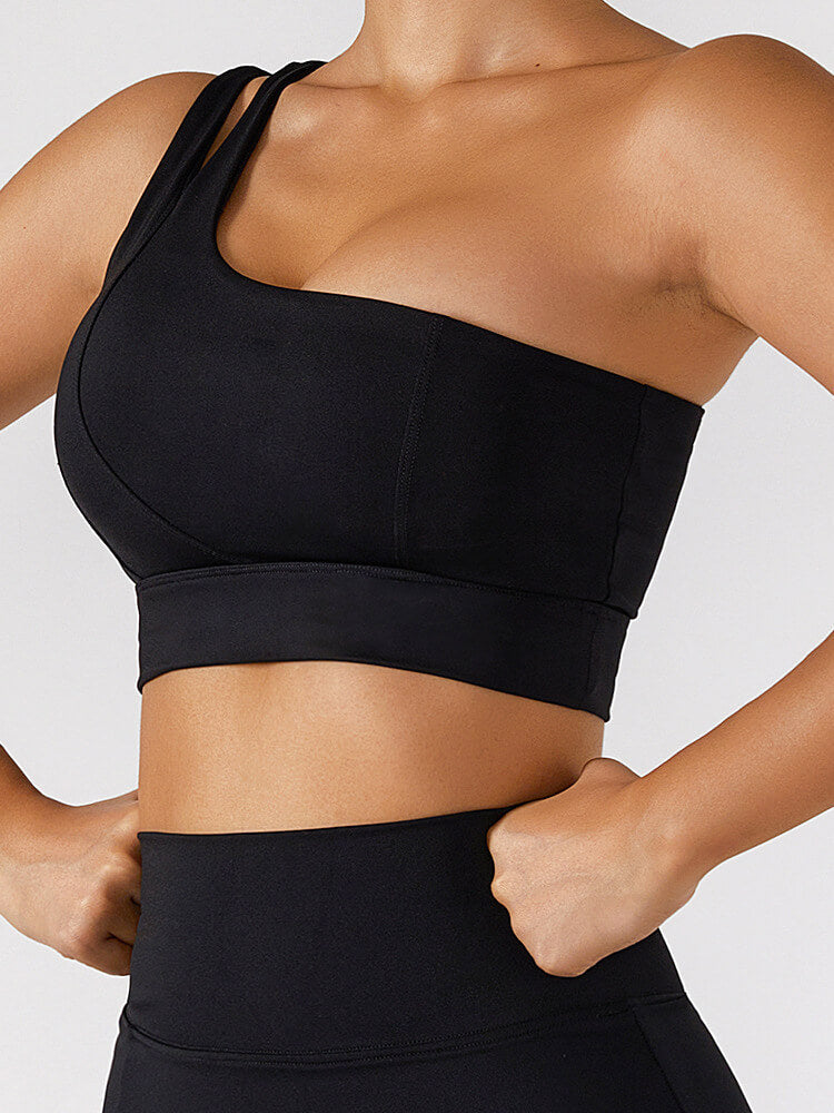 Empowered One Shoulder Sports Bra