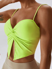 Cute Front Twrist Straps Yoga Bras