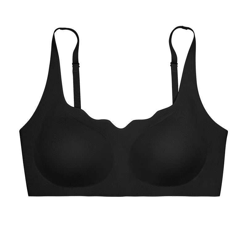 Seamless Push-up Wireless Bra Black