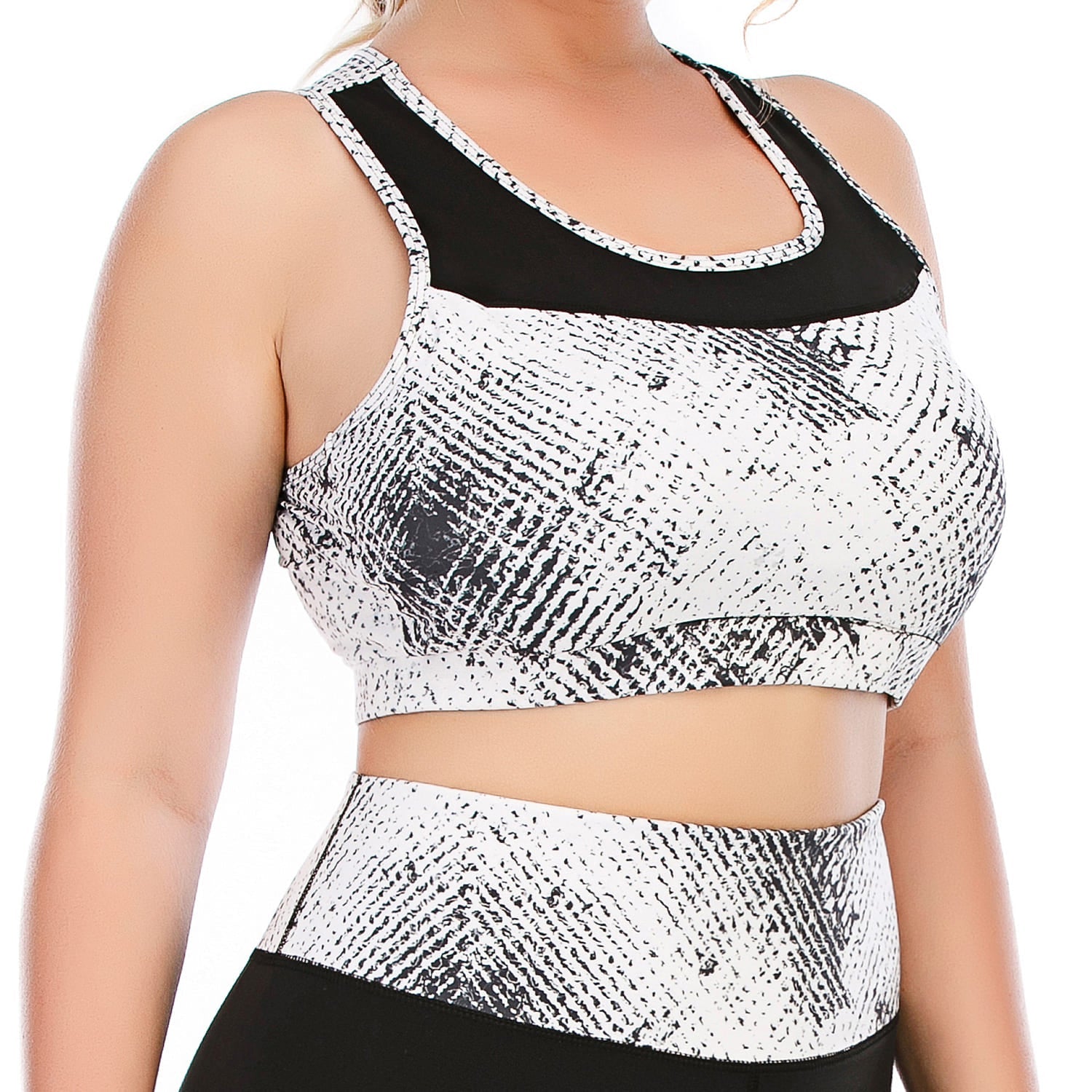 Activewear Plus Size Sporty Bra Yoga Legging with Pocket