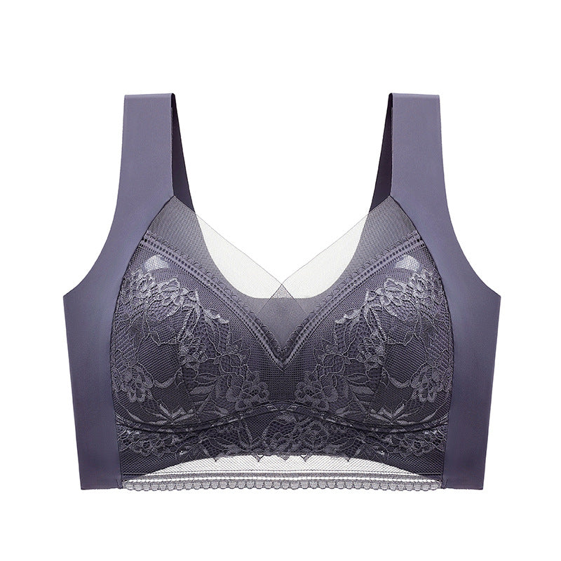 Minimizer Lace Mesh Wireless Bra