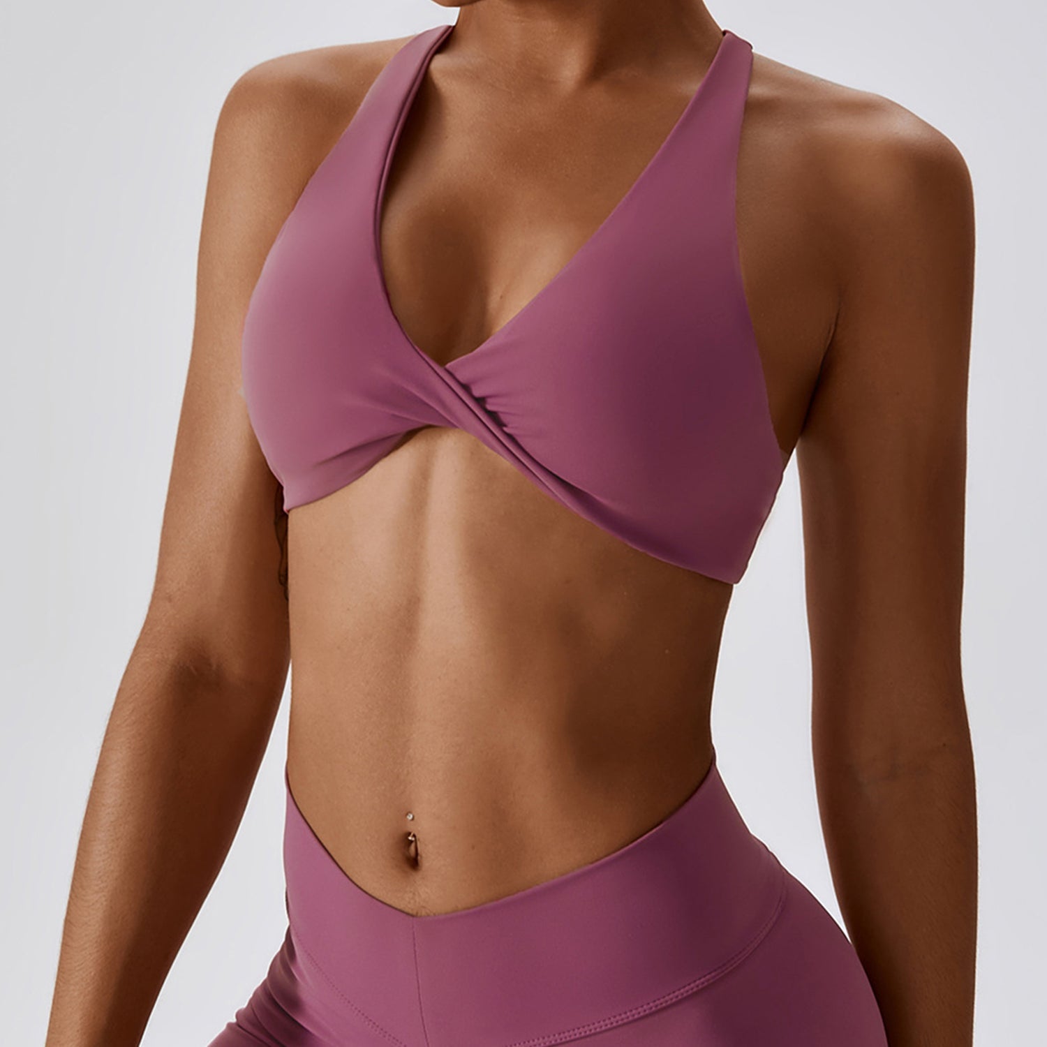 Twist Front Workout Bra