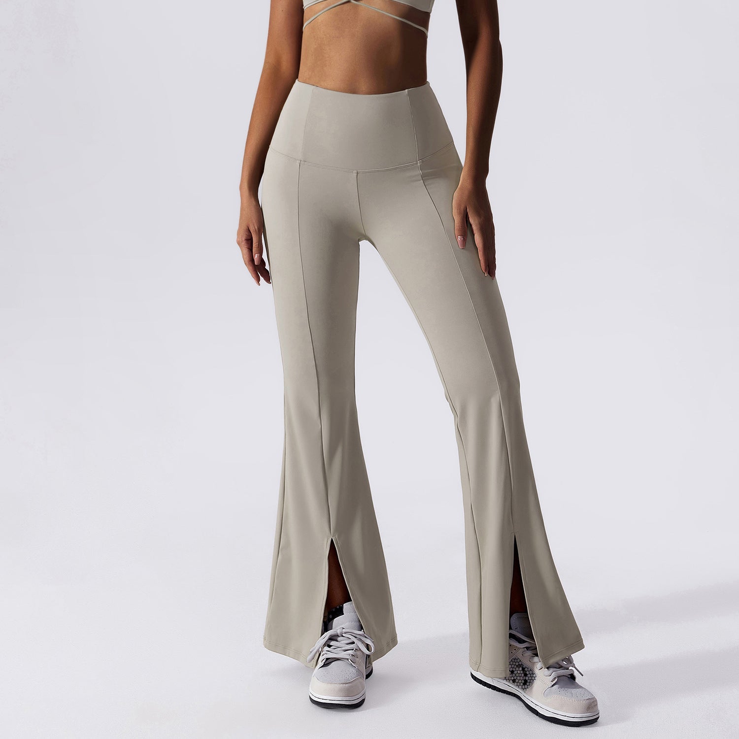 Split Hem Flare Leggings