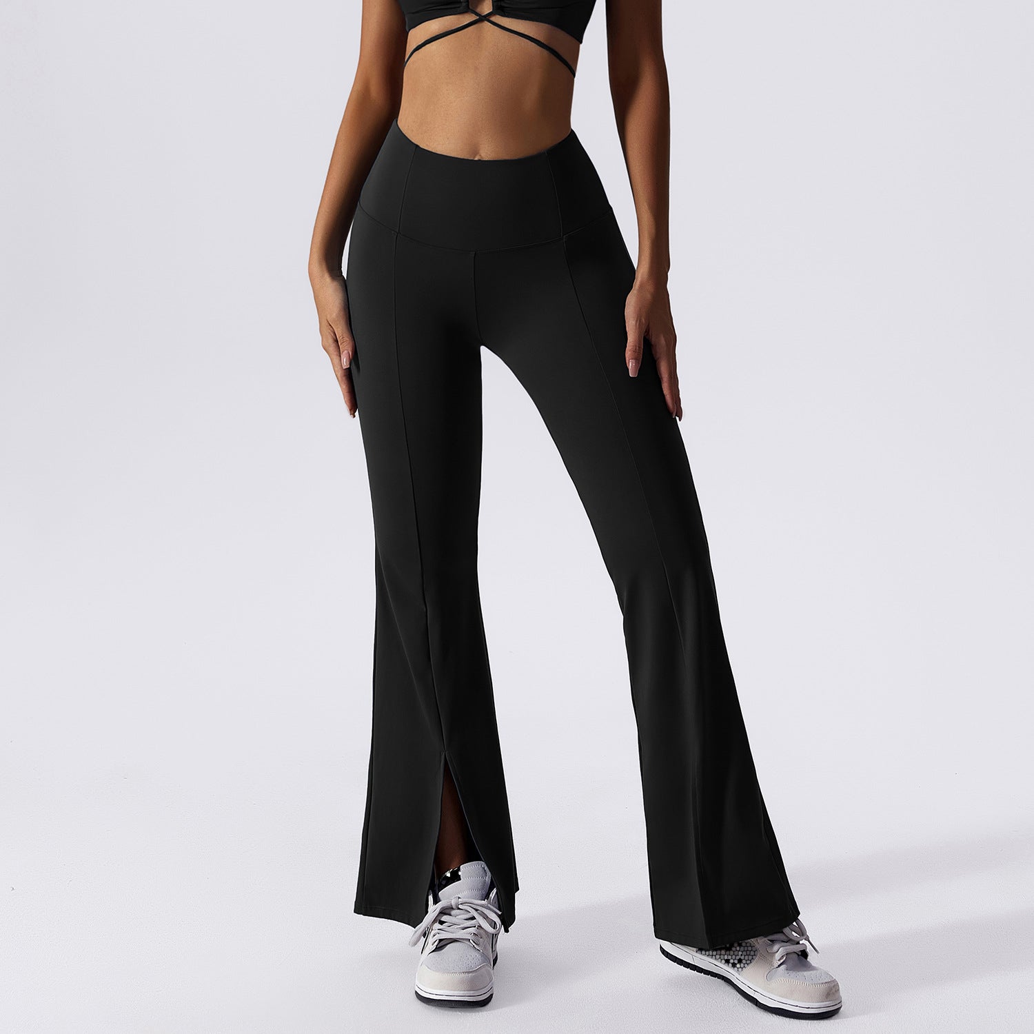 Split Hem Flare Leggings