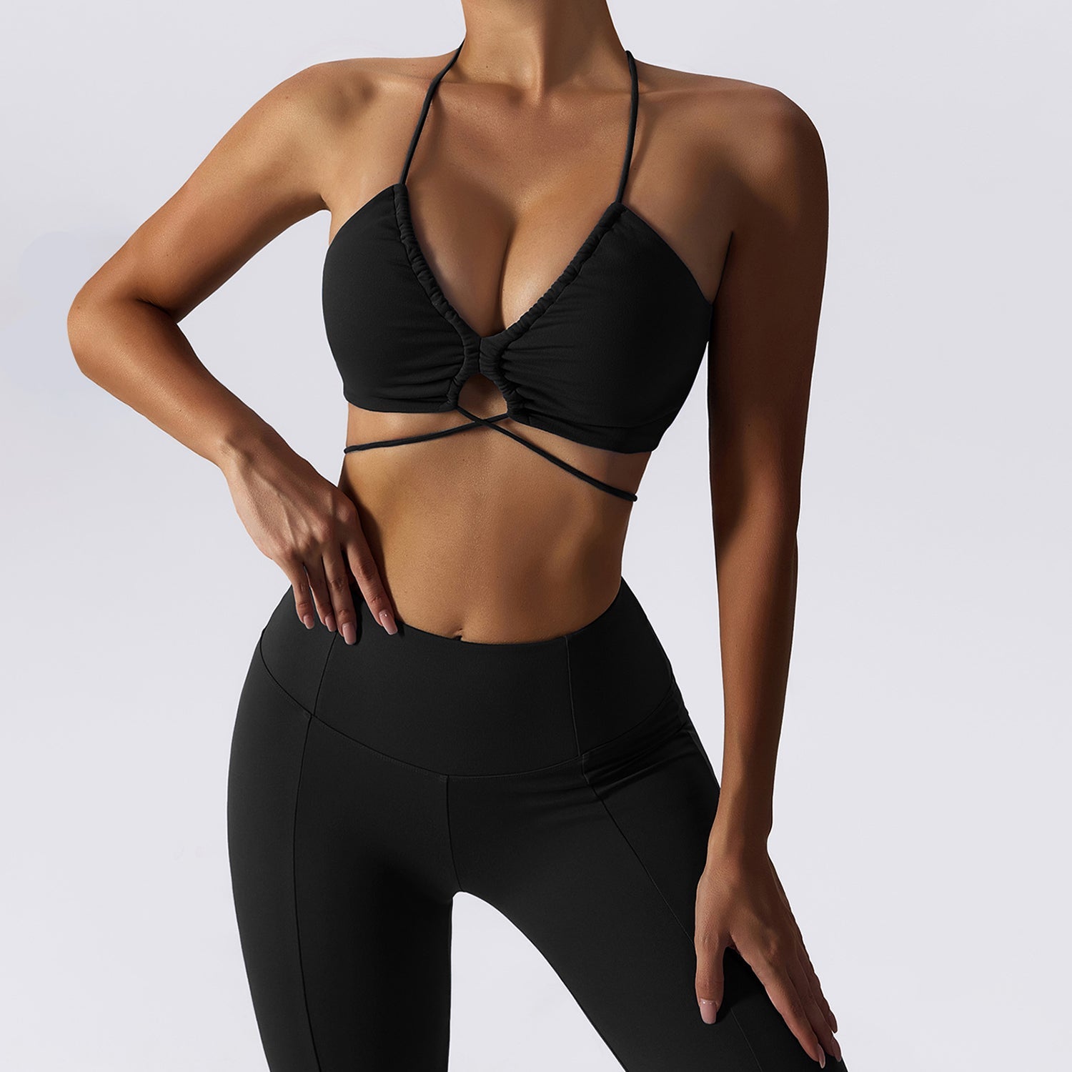 Lace-up Workout Bra