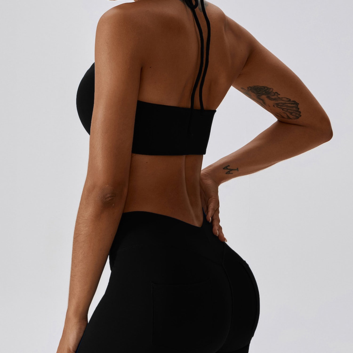 Backless Halter Workout Bra