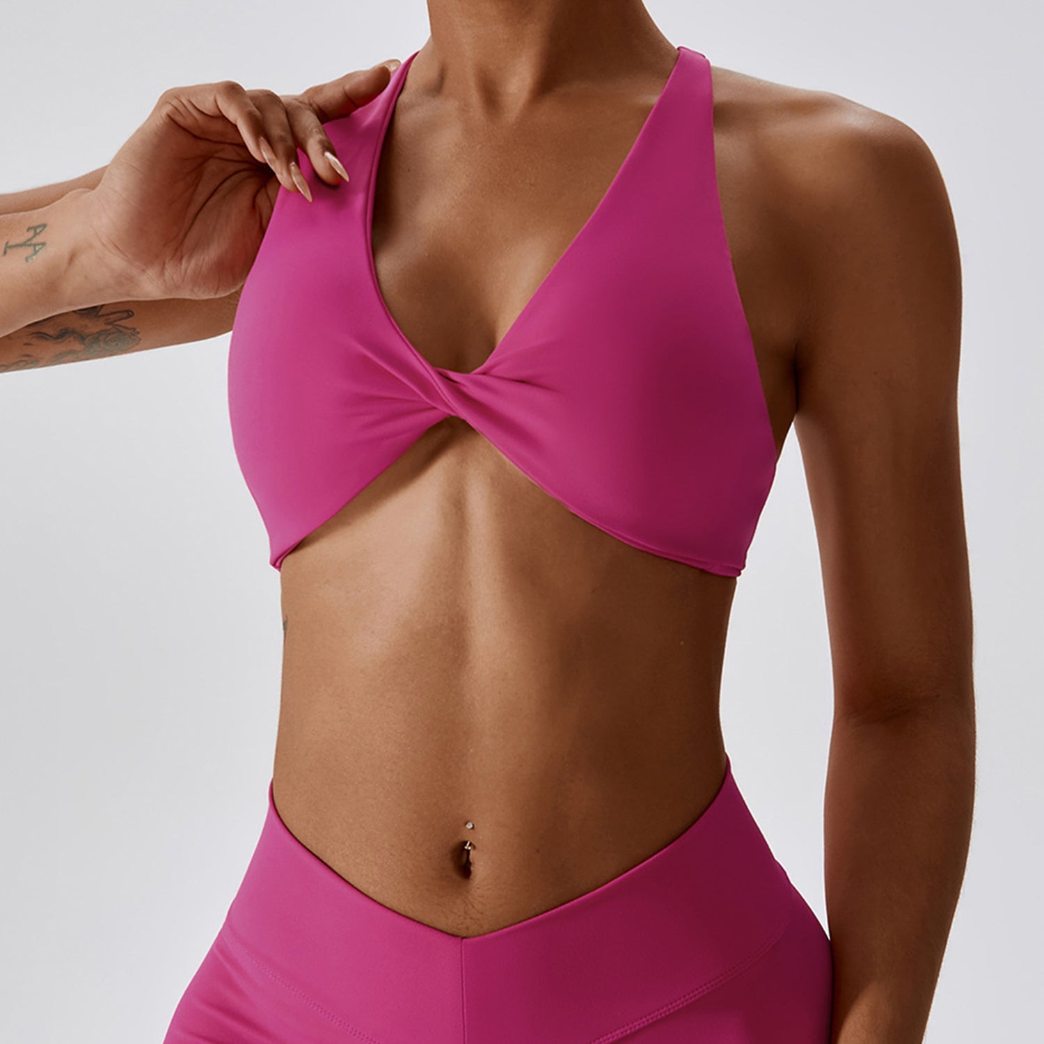 Twist Front Workout Bra