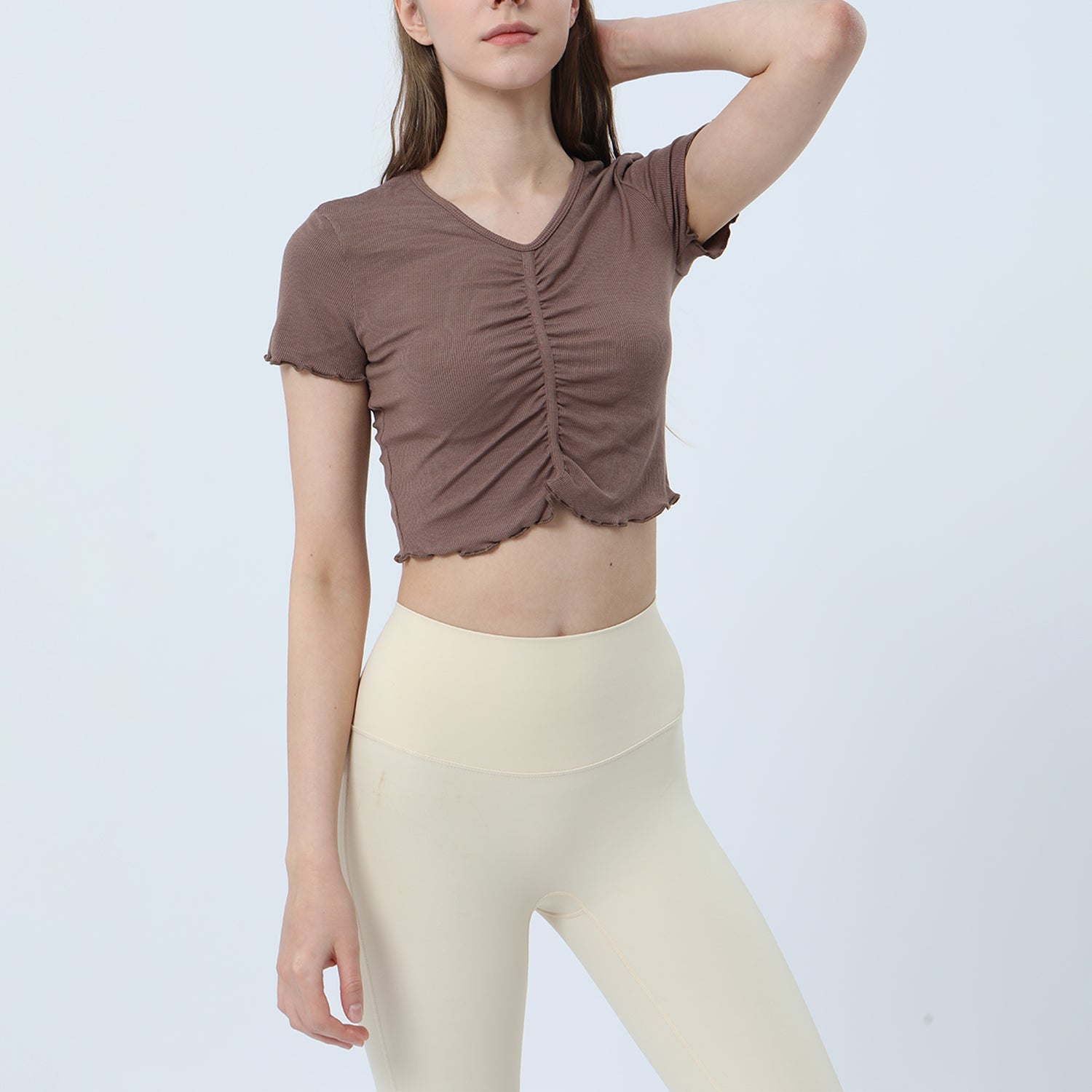 Ruched Yoga Sports Top