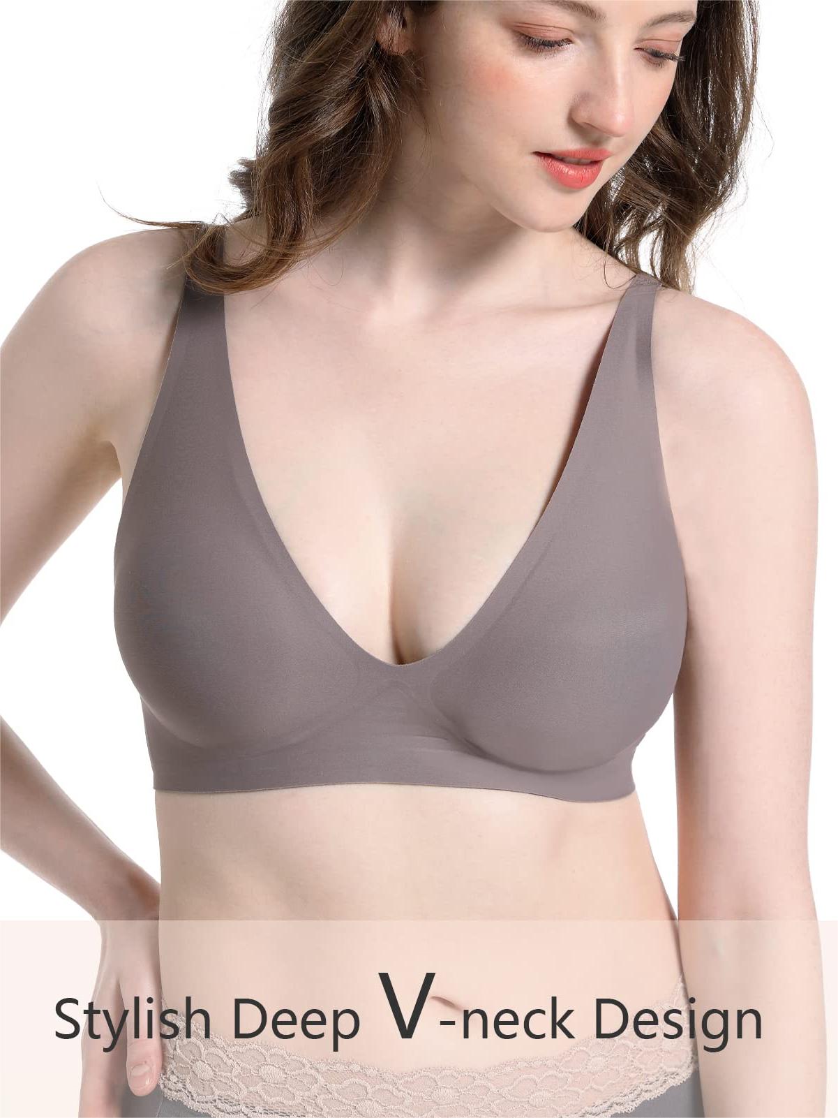 Basic French Push-up Wireless Bra RosyBrown