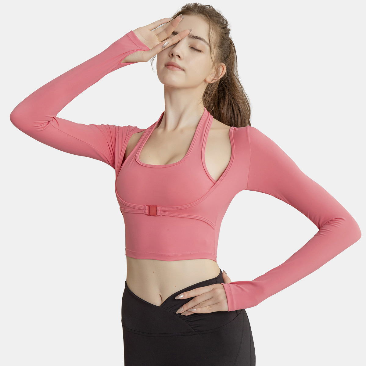 Cropped 2-in-1 Sports Top