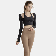 Cropped 2-in-1 Sports Top