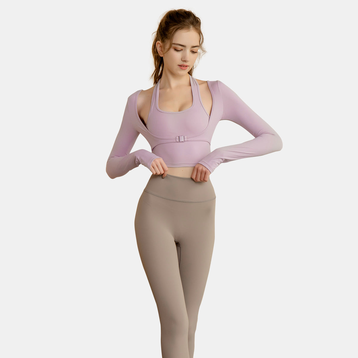 Cropped 2-in-1 Sports Top