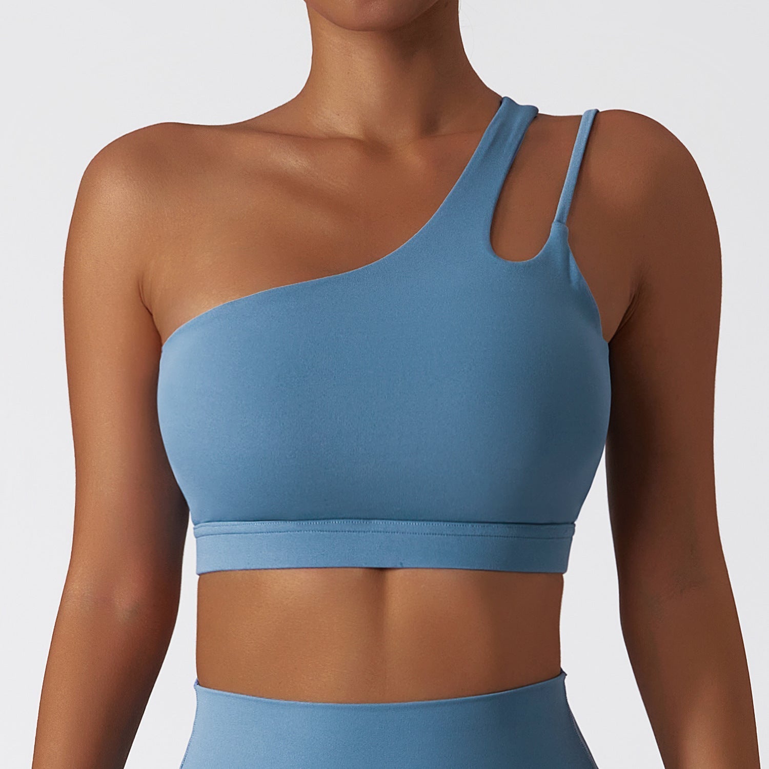 Air Cloud Cutout One Shoulder Sports Bra