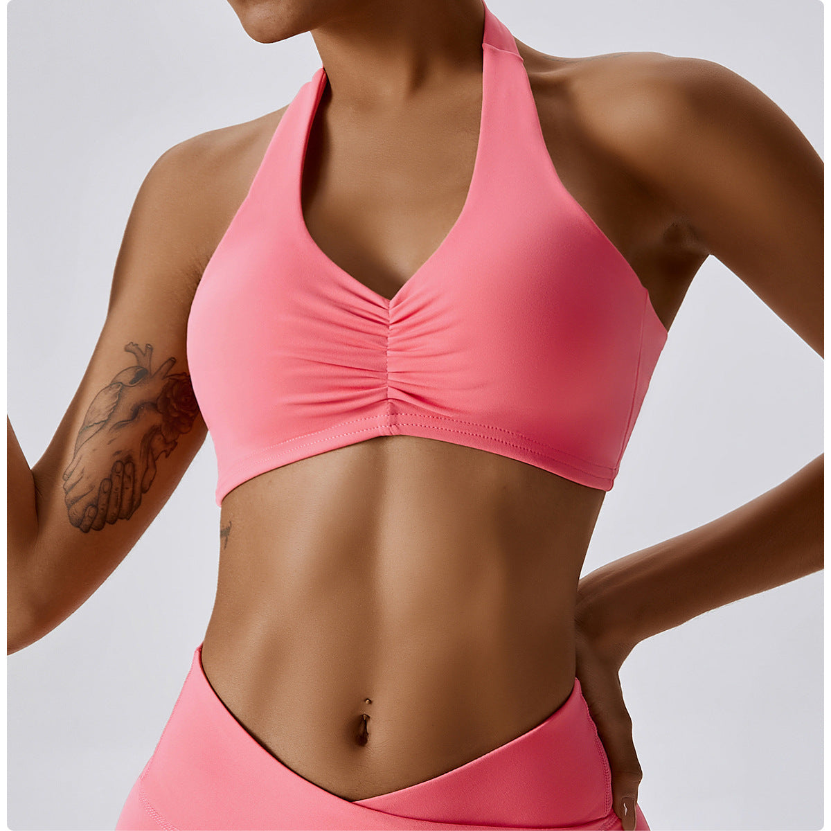 Halter Twisted Sports Bra