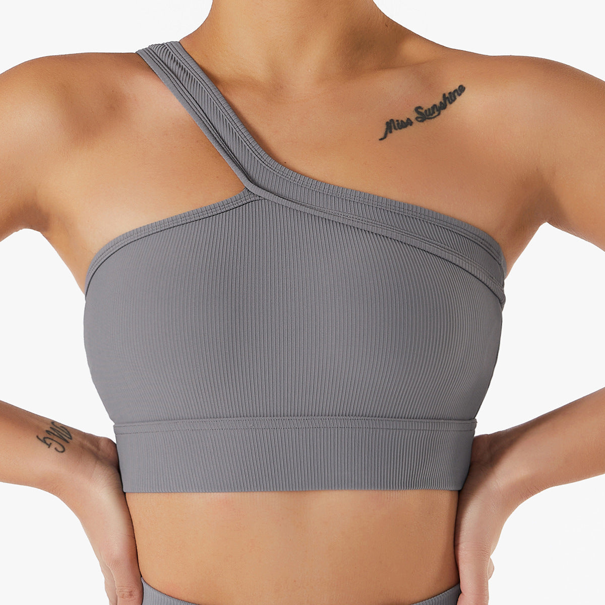 One Shoulder Yoga Bra