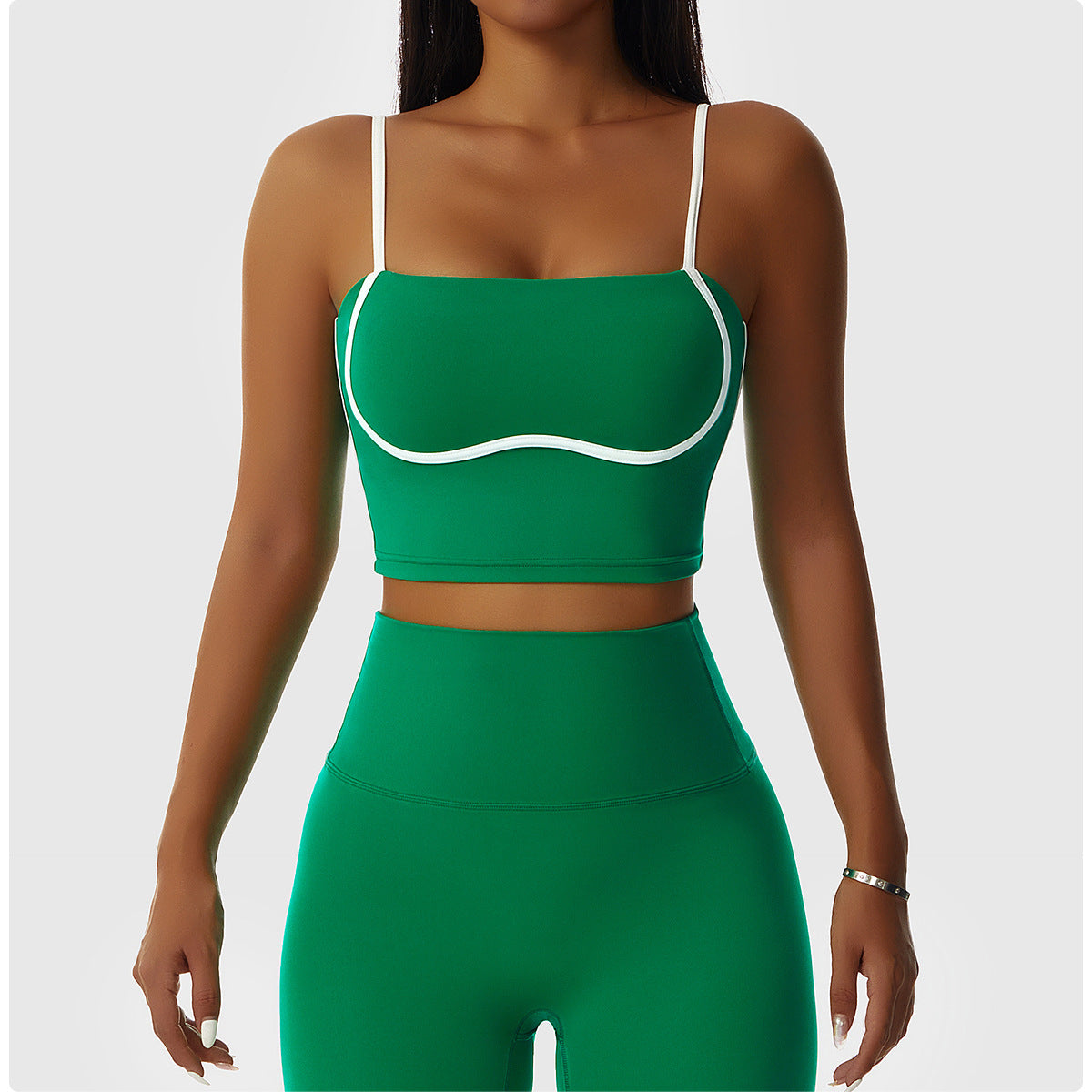 Contrast Trim Sports Bra