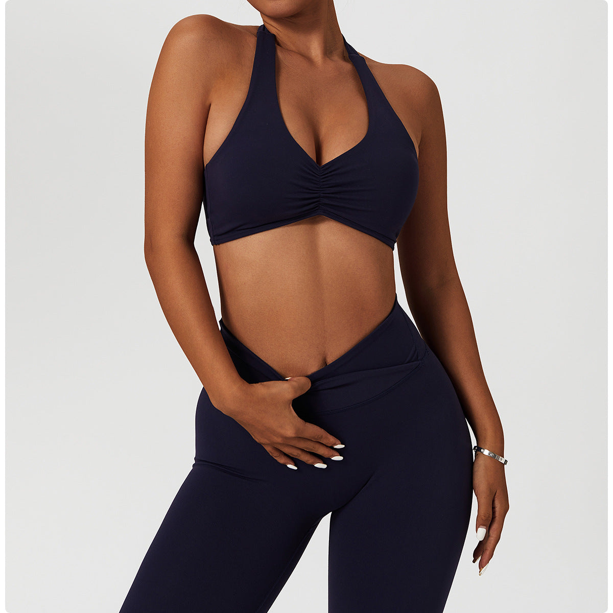 Halter Twisted Sports Bra