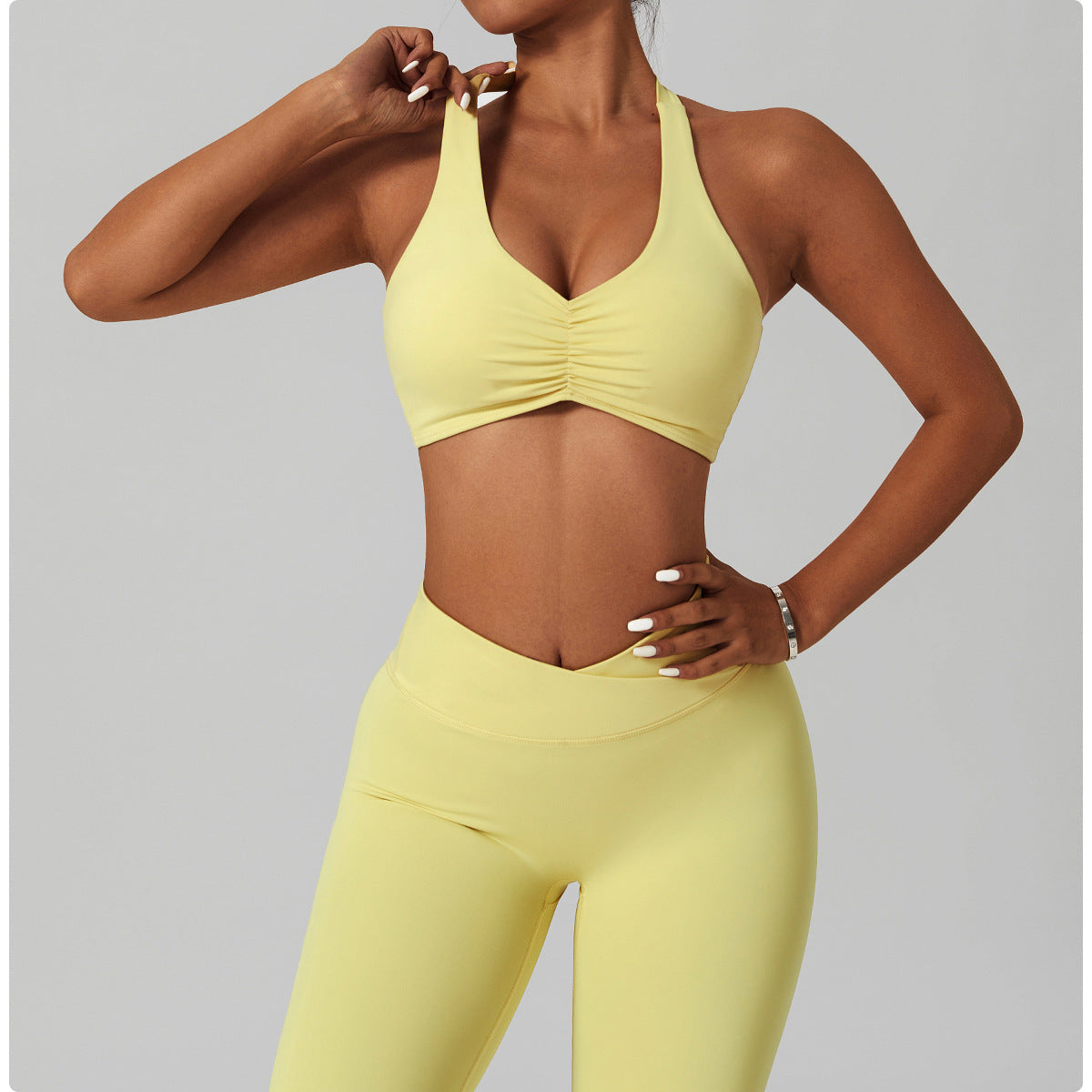 Halter Twisted Sports Bra