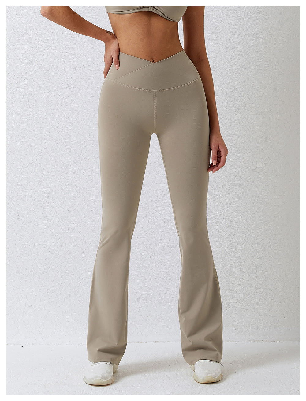 High-Waisted Crossover Yoga Pants