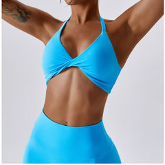 Twisted Backless Sports Bra