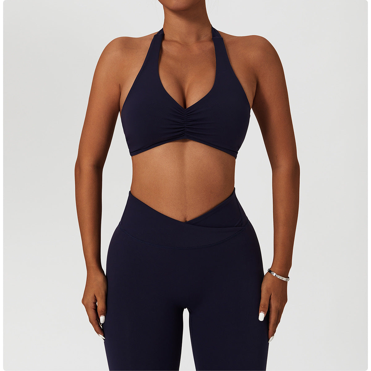 Halter Twisted Sports Bra