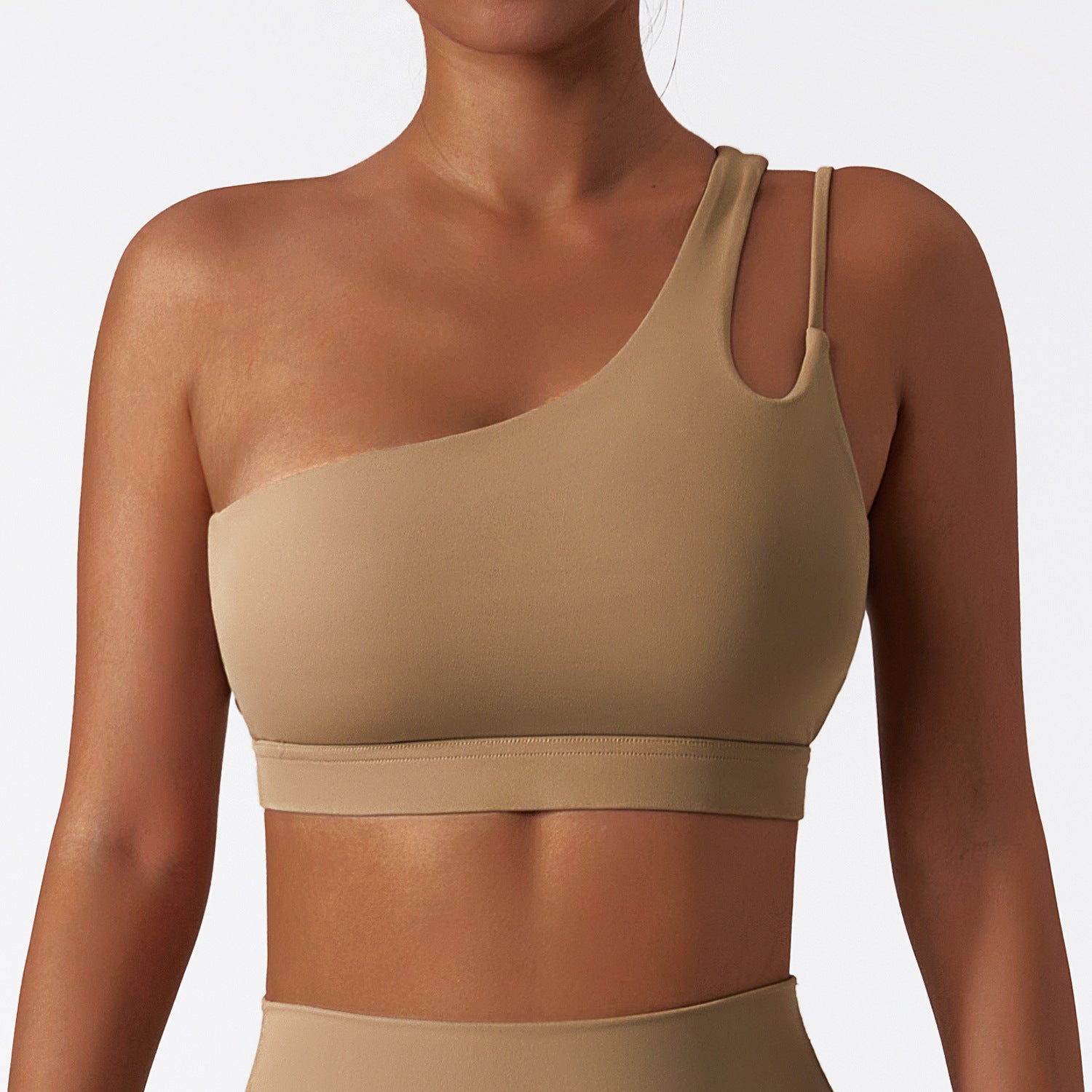 Air Cloud Cutout One Shoulder Sports Bra