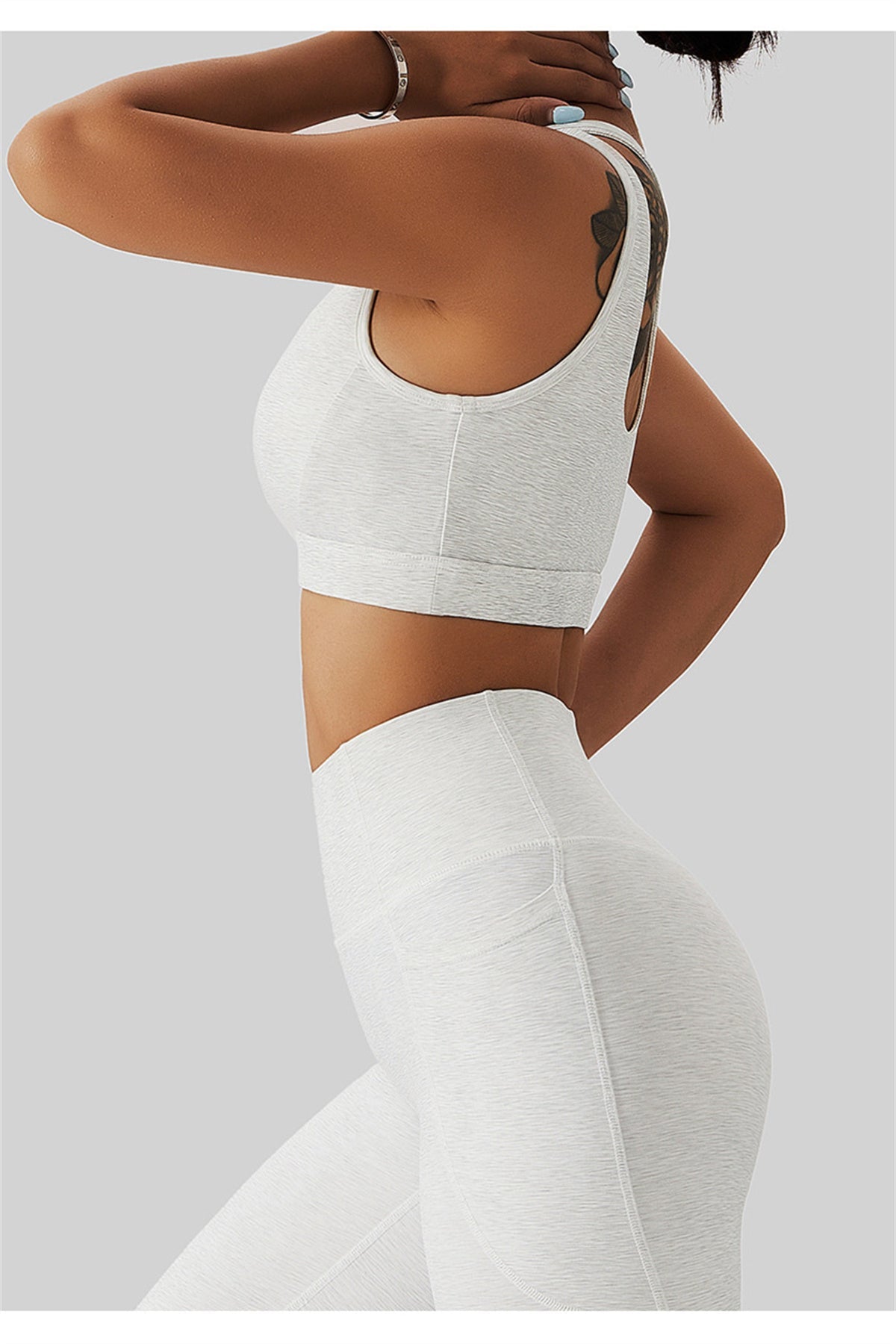 One Shoulder Cut Out Sports Bra