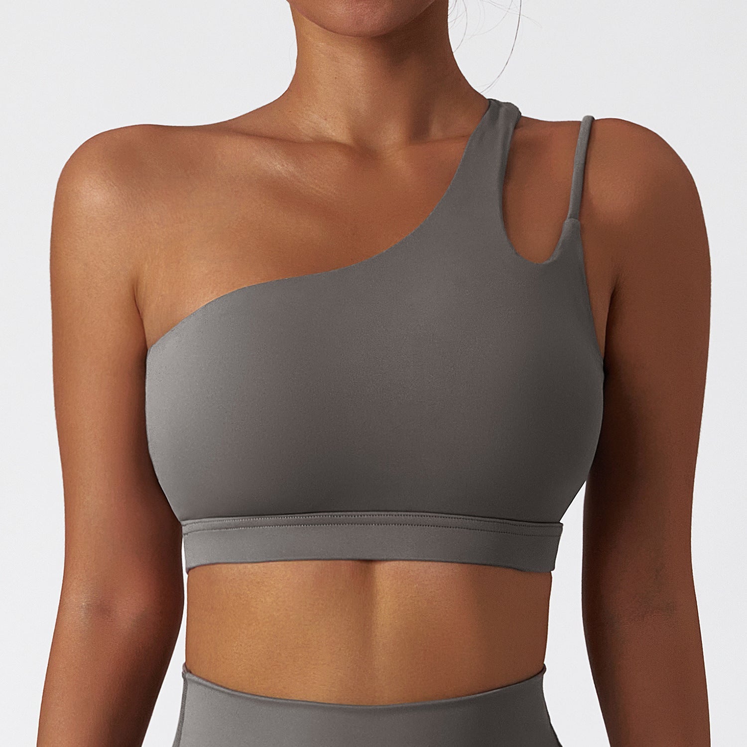 Air Cloud Cutout One Shoulder Sports Bra