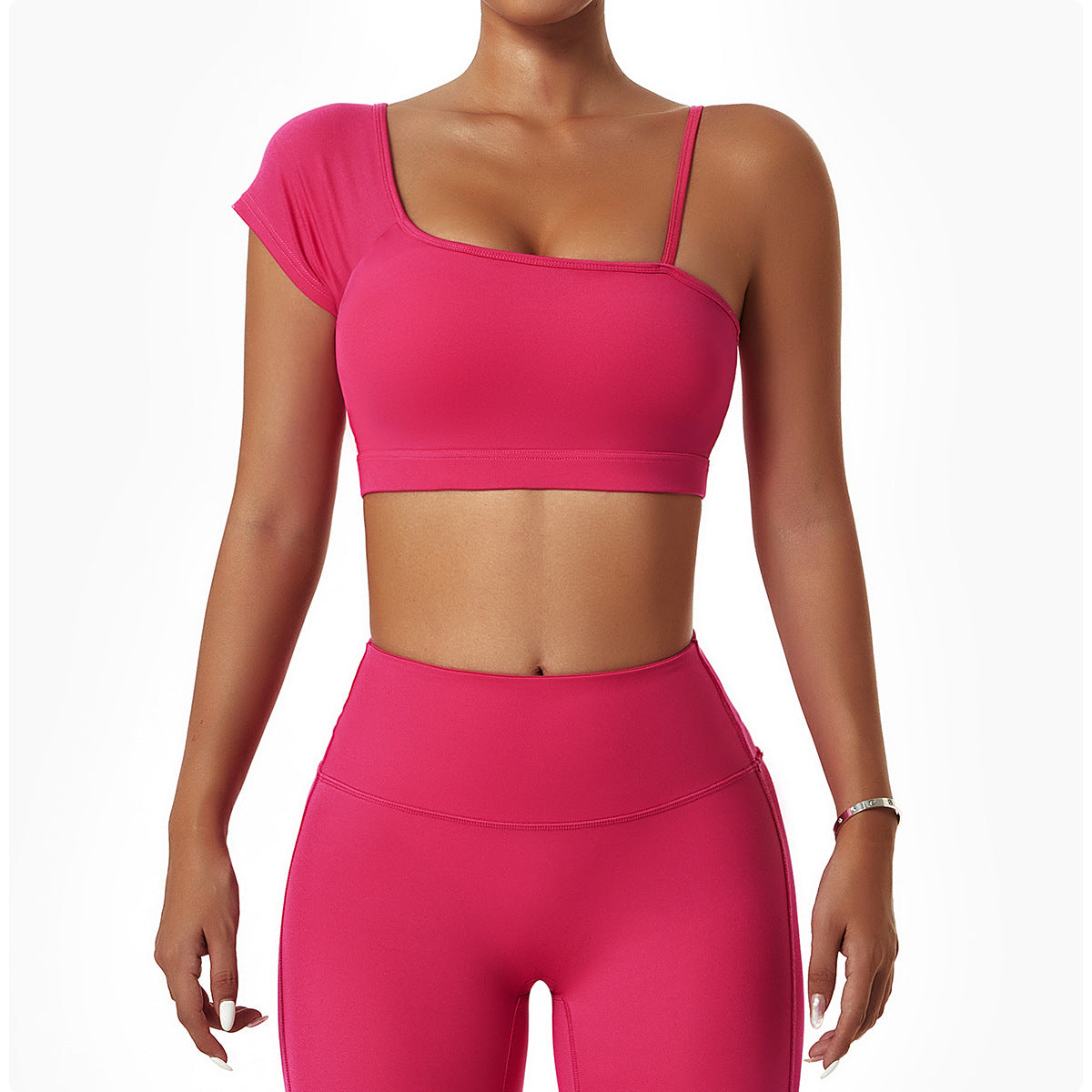 Asymmetric Straps Cropped Top