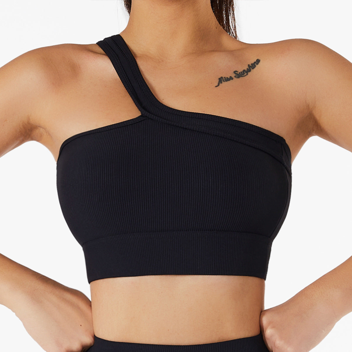 One Shoulder Yoga Bra