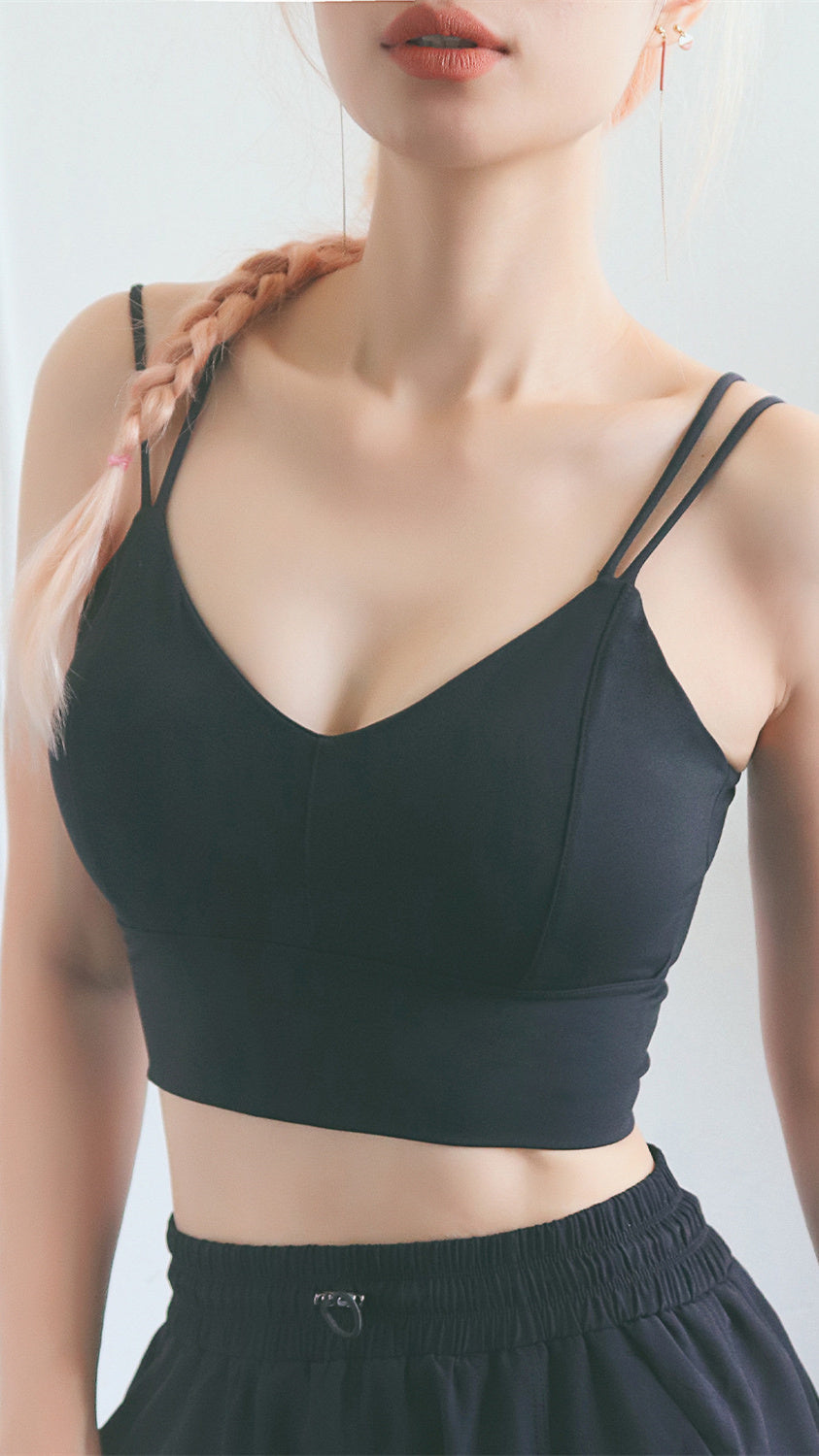 Double Spaghetti Strap Yoga Bra