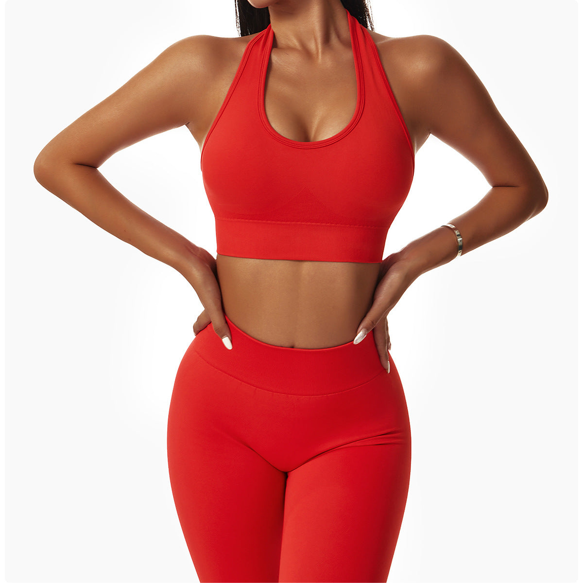 Halter Backless Sports Bra