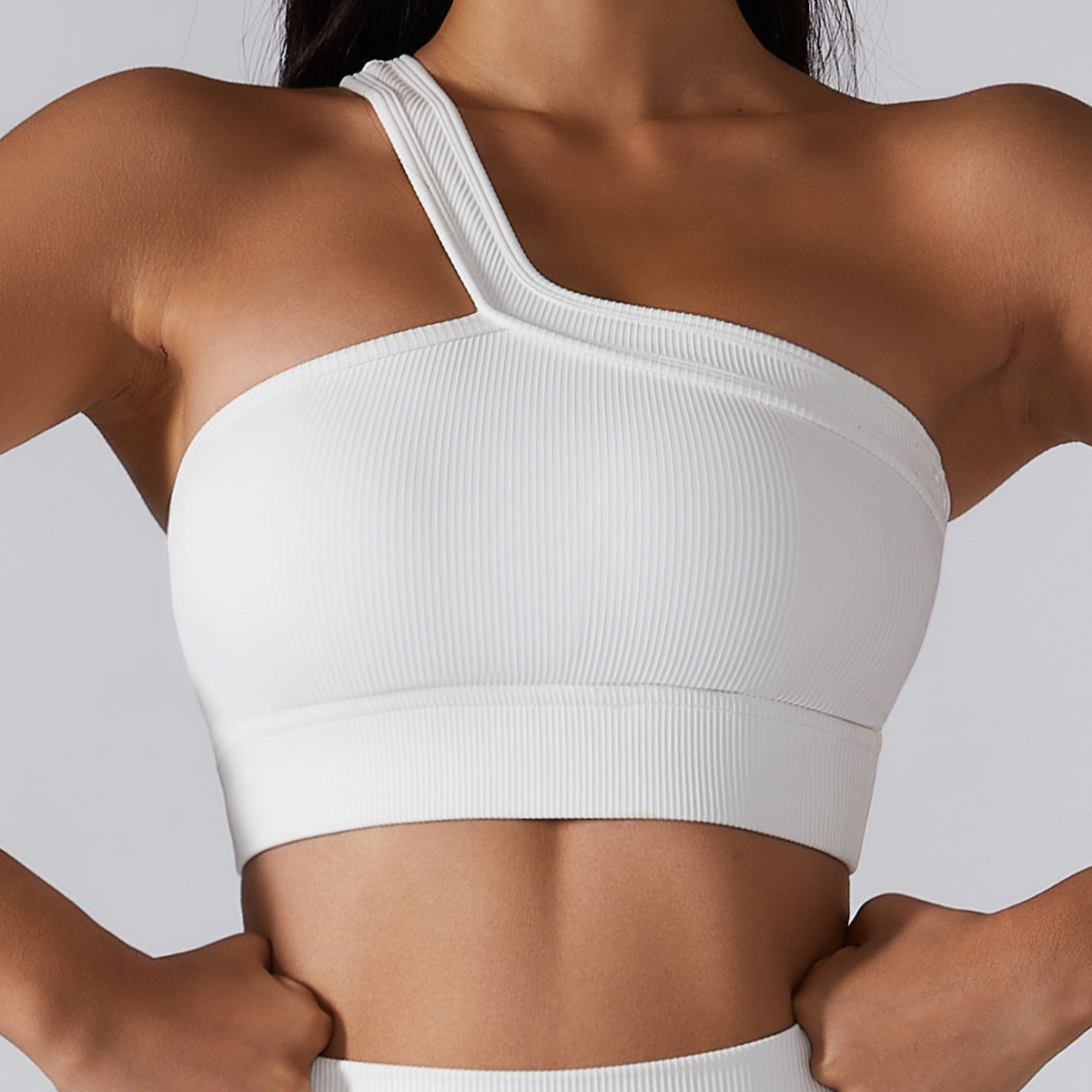 One Shoulder Yoga Bra