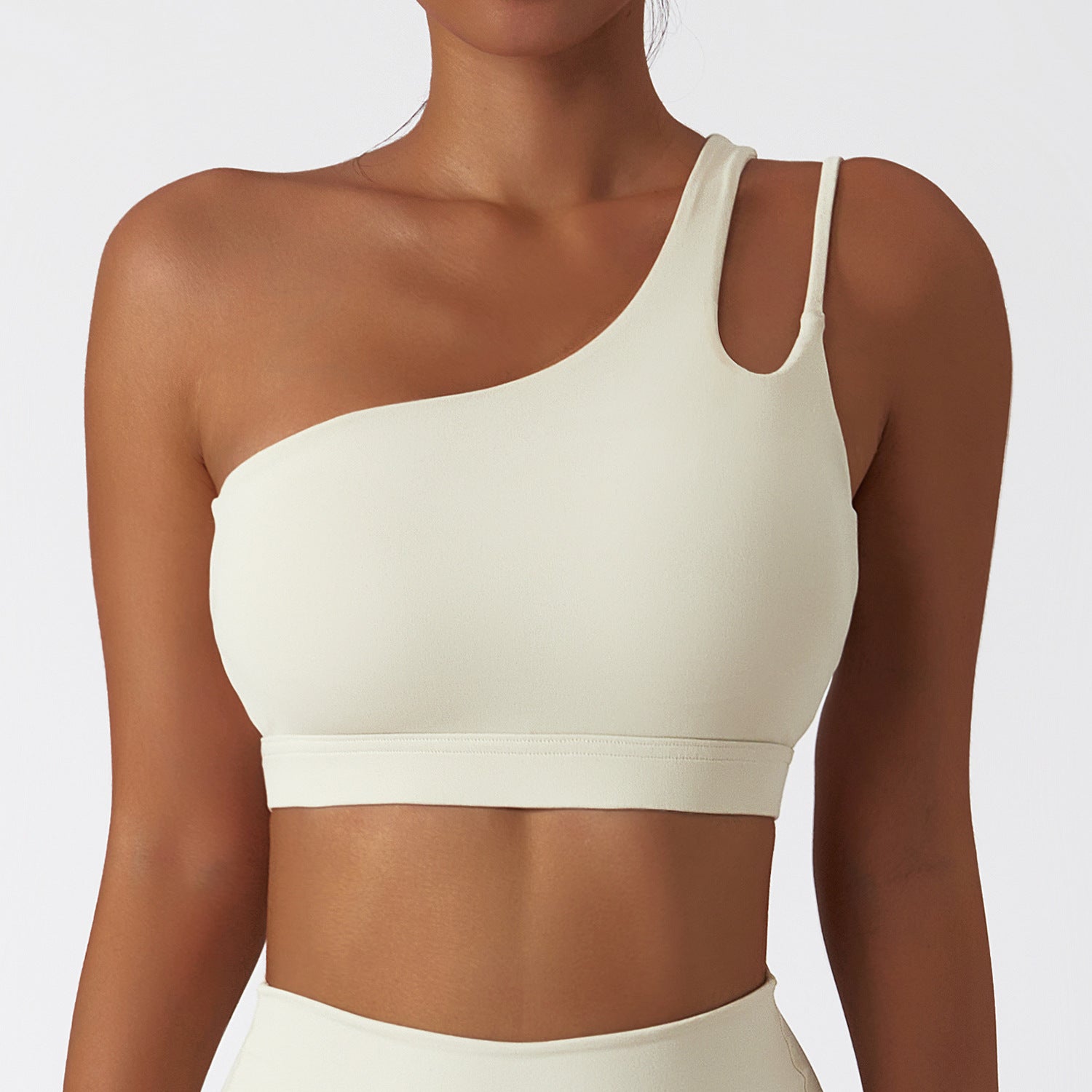 Air Cloud Cutout One Shoulder Sports Bra