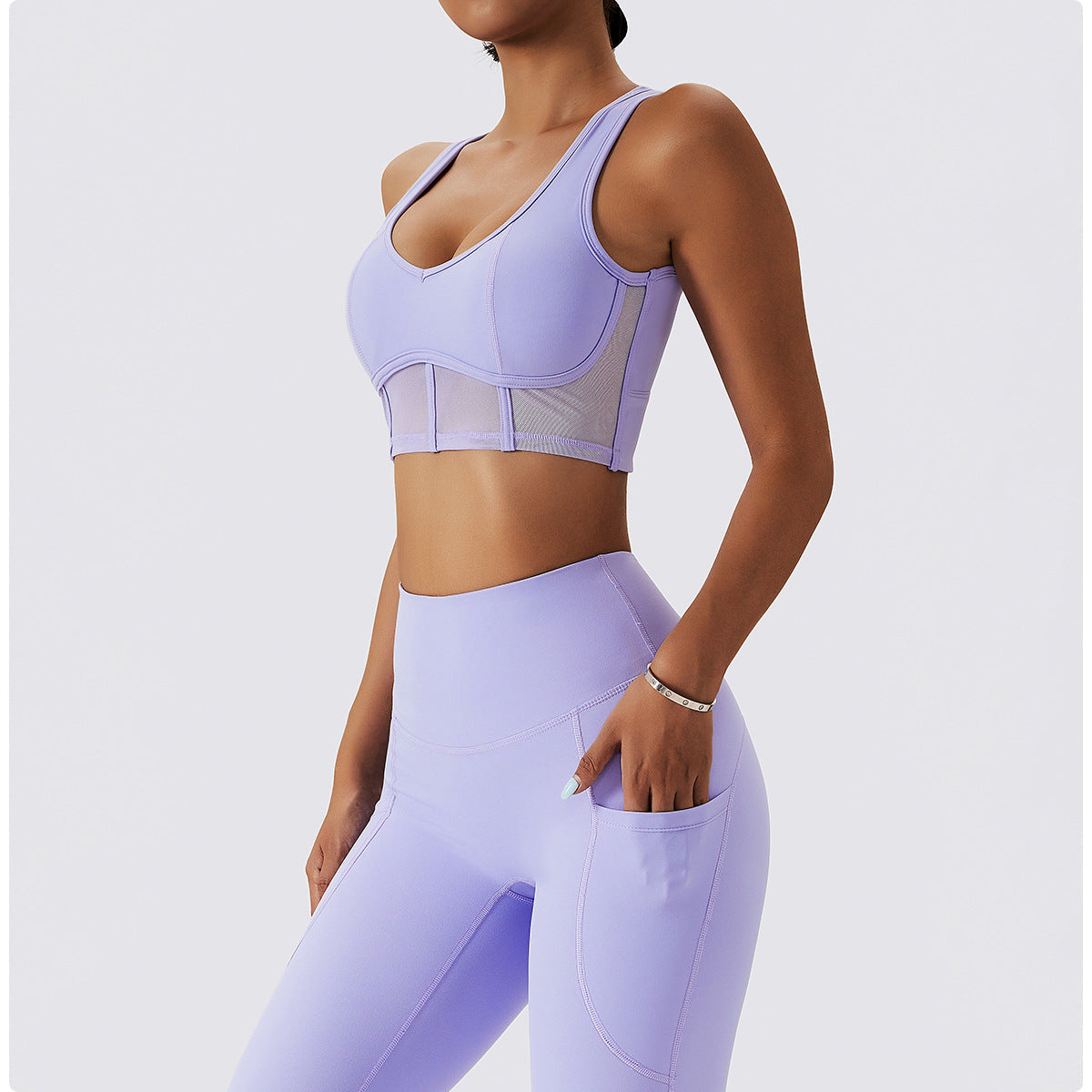 Sweetheart Neck Corset Backless Sports Bra