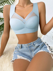 Minimizer Mesh CrossOver Wireless Bra with Cooling