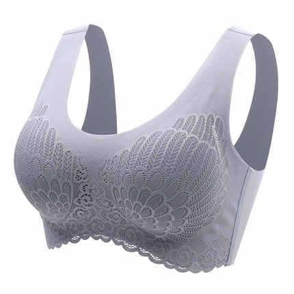 Plus Size Wings Lace Wireless Bra