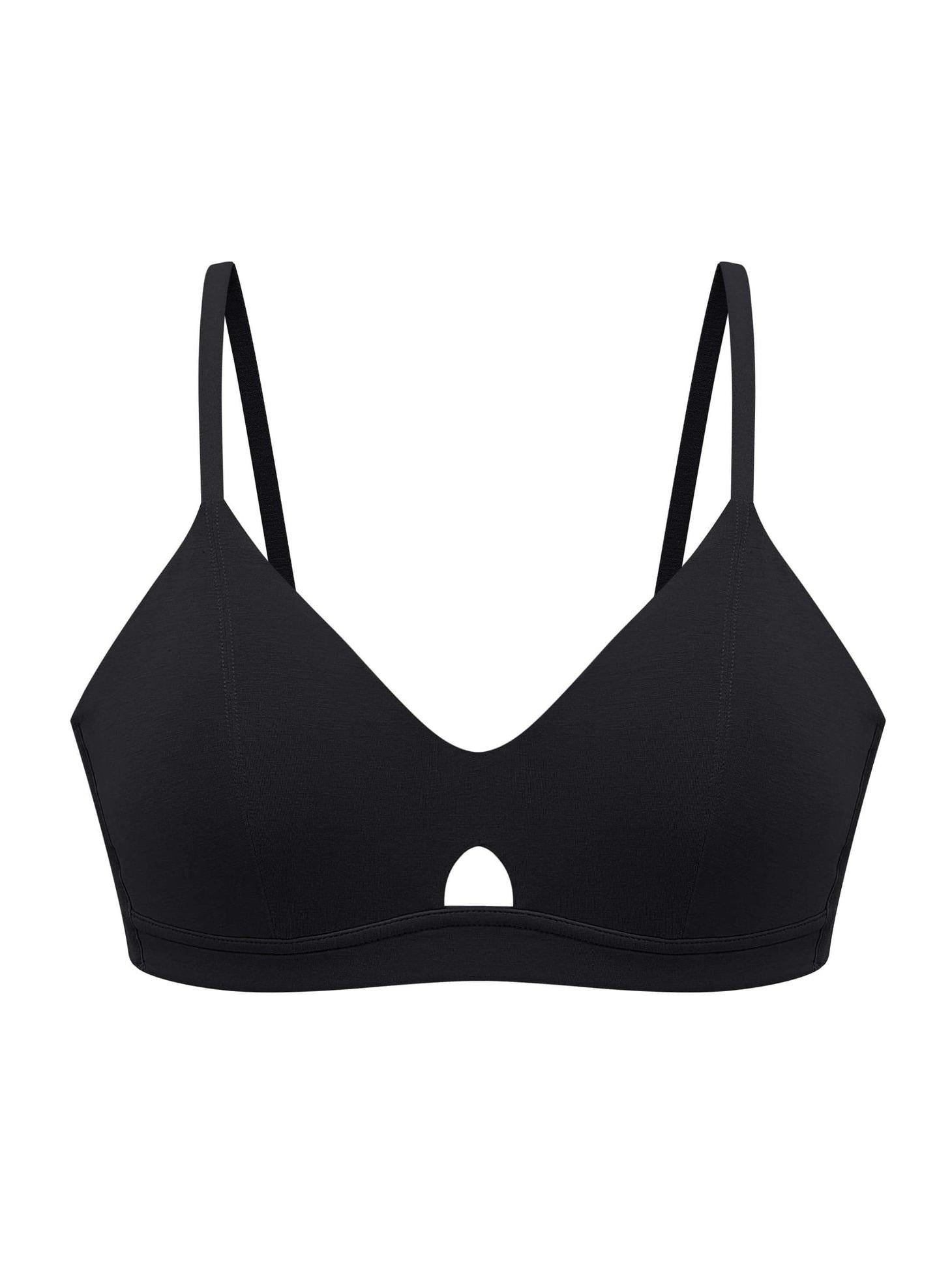 Soft Modal Triangle Hollow Out Wireless Bra