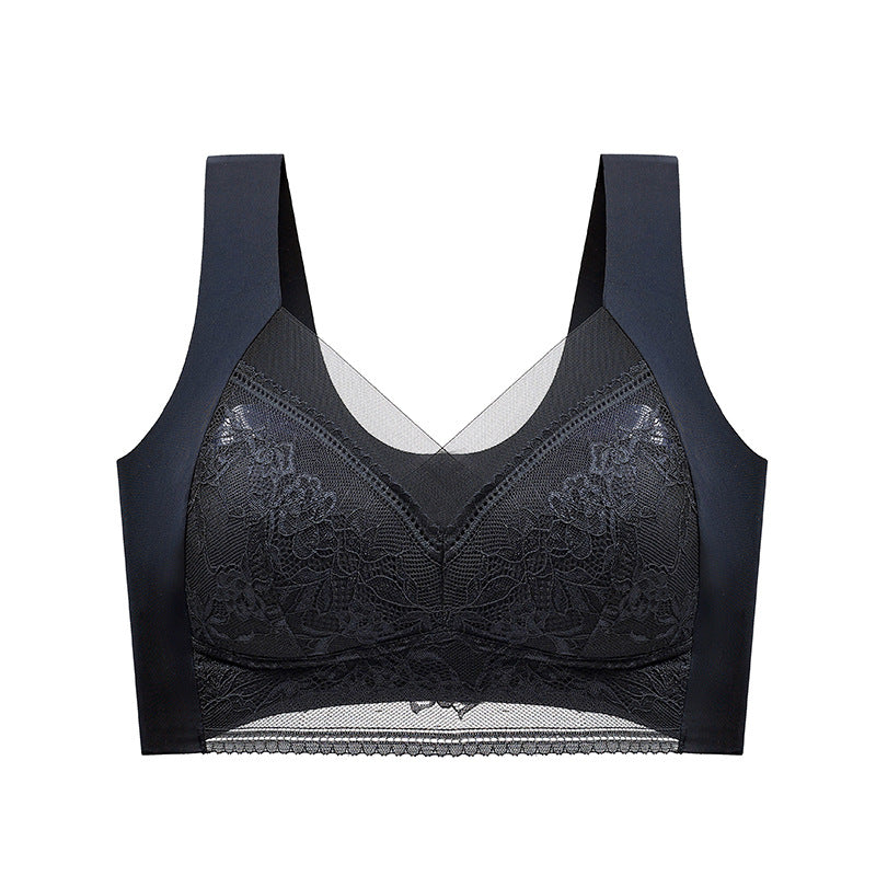 Minimizer Lace Mesh Wireless Bra