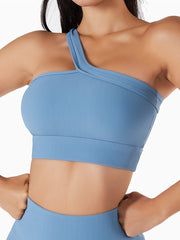 Live In Rib One Shoulder Sports Bra