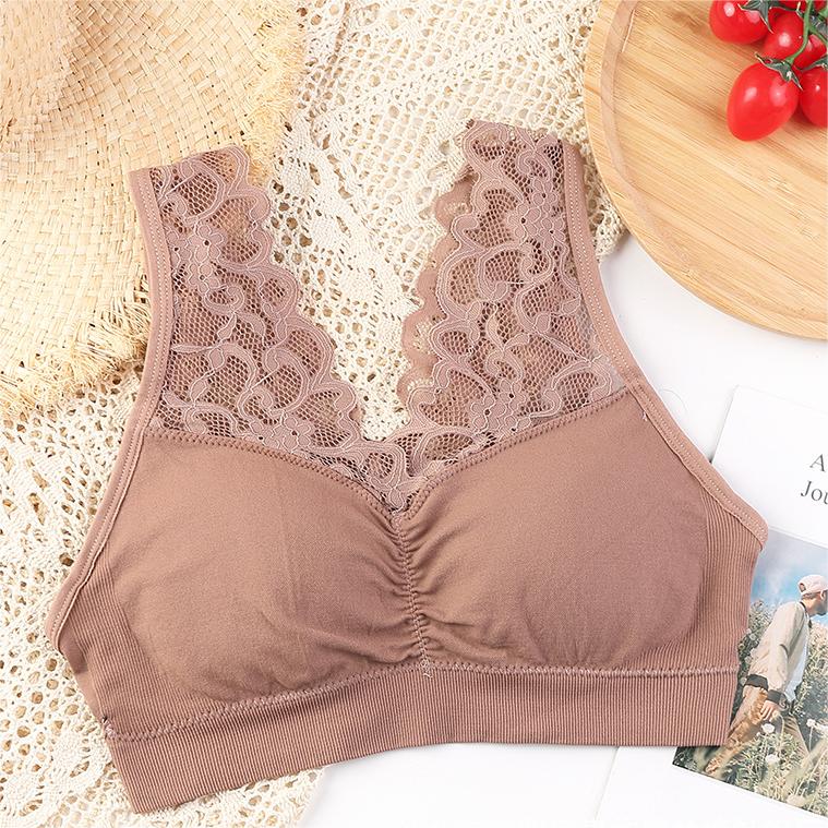 Deep V Lace Wireless Soft Bralette