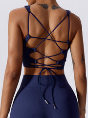 Live In Rib Strappy Longline Crop Top