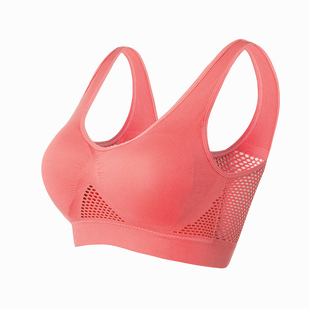 Ventilate Mesh Medium Support Plus Size Wireless Sports Bra