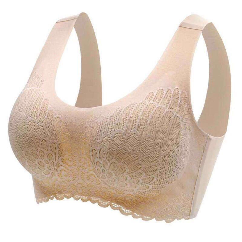 Plus Size Wings Lace Wireless Bra