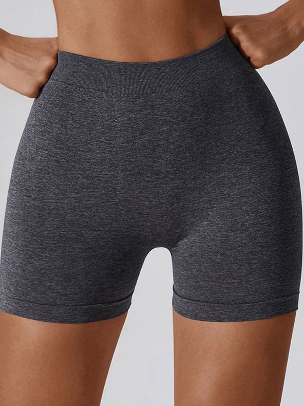 Back V Scrunch Marl Yoga Shorts