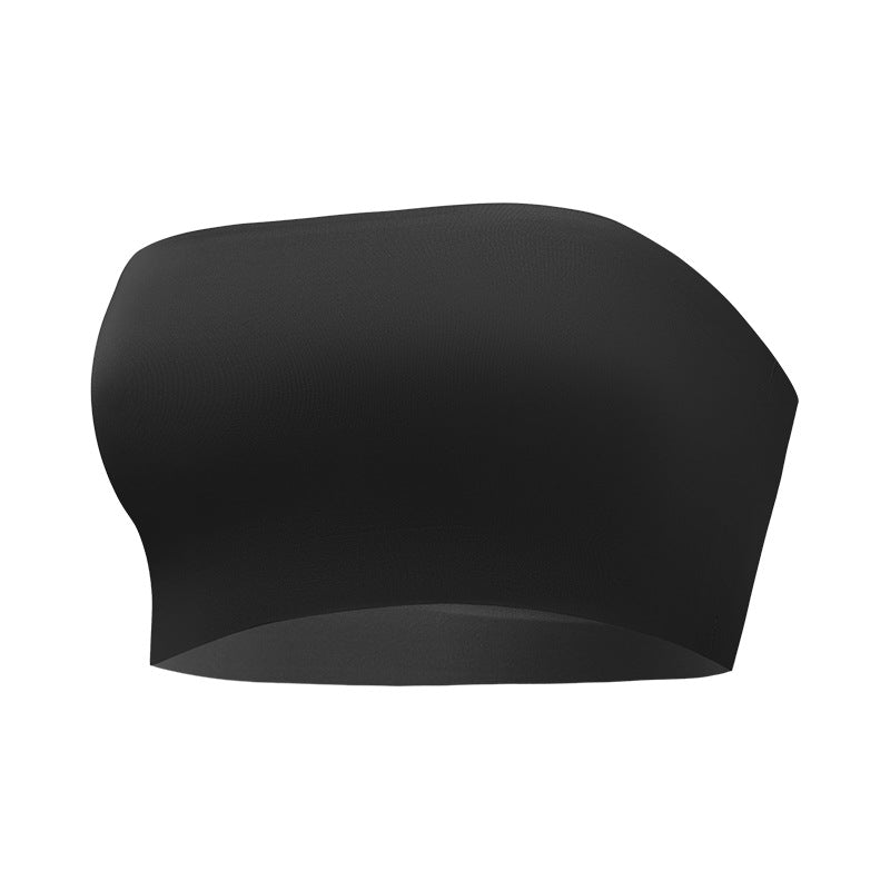 Plain Wireless Strapless Bra Black