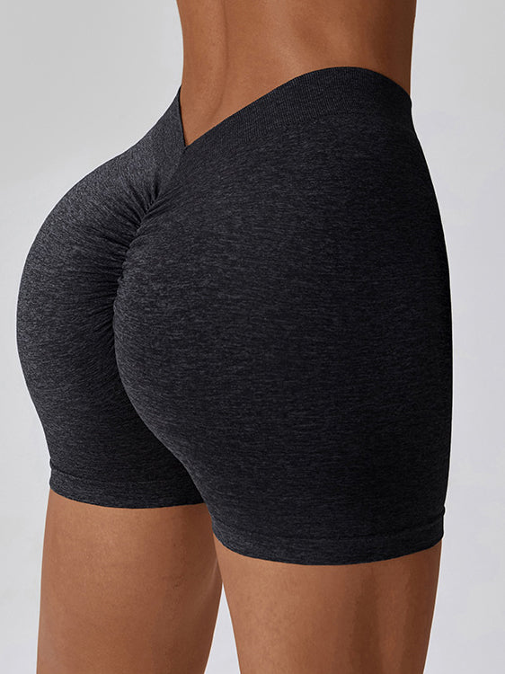 Back V Scrunch Marl Yoga Shorts