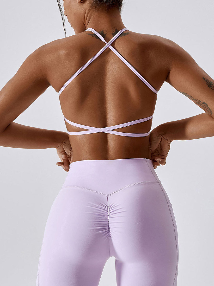 Air Cloud Strappy Cross Back Yoga Bra