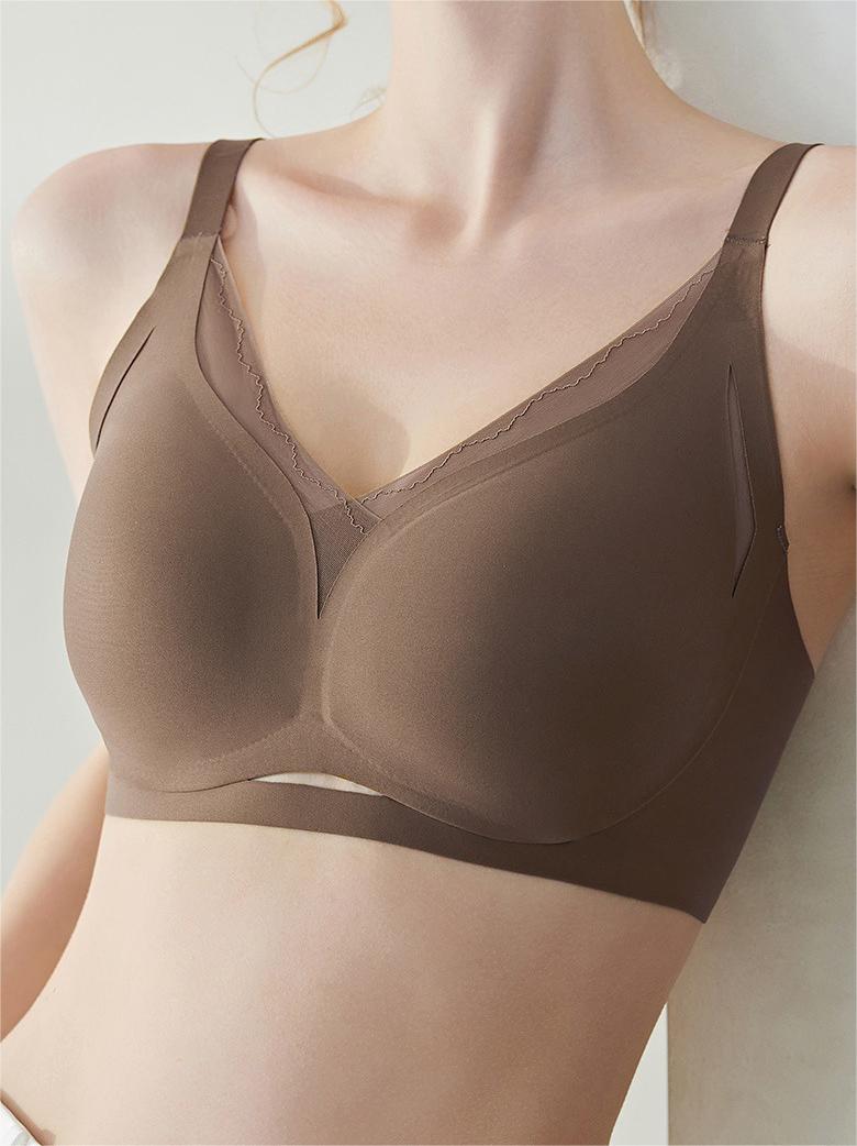 Cutout Mesh CrossOver Side-smoothing Wireless Bra