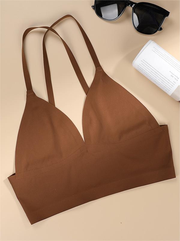 Sexy Seamless Cross Back Wireless Bralette